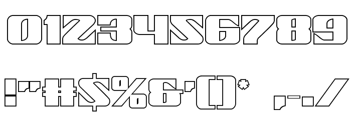 21 Gun Salute Outline Font OTHER CHARS