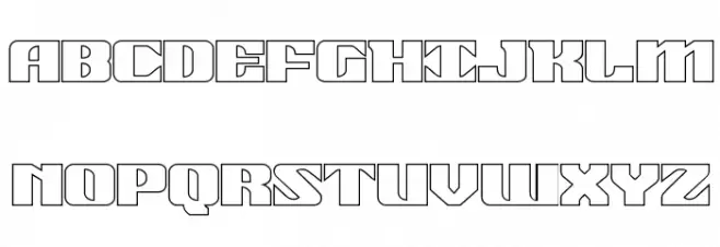 21 Gun Salute Outline 字体 大写