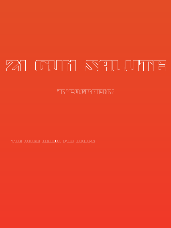 21 Gun Salute Outline Poster
