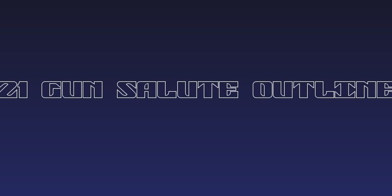 21 Gun Salute Outline Social Header