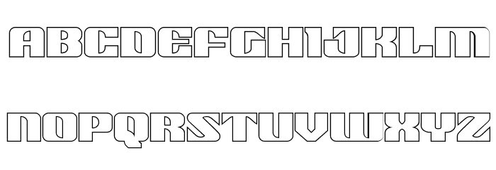 21 Gun Salute Outline Font LOWERCASE