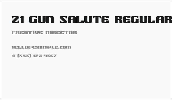 21 Gun Salute Regular Business Card