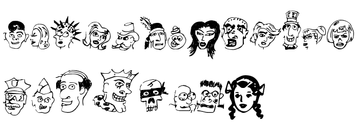 21 Heads Font LOWERCASE