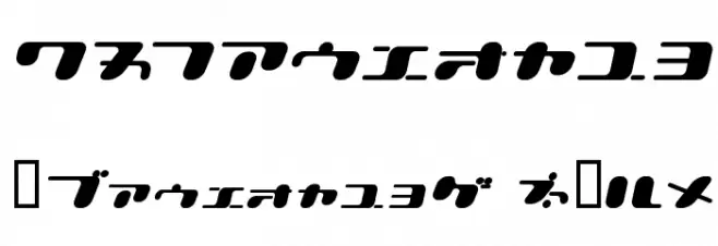 21 KanaOblique Font OTHER CHARS