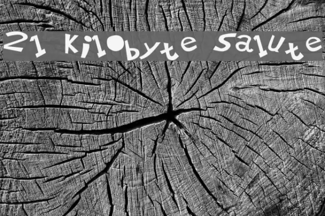 21 Kilobyte Salute フォント examples