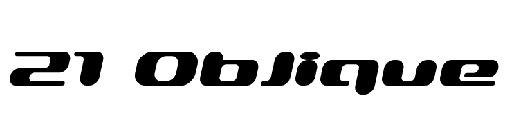 21 Oblique फ़ॉन्ट
