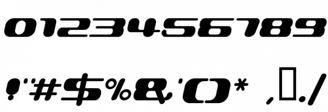 21 Oblique Font OTHER CHARS