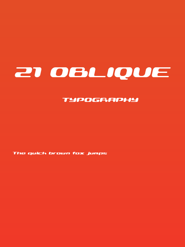 21 Oblique Poster