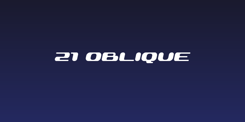 21 Oblique Social Header
