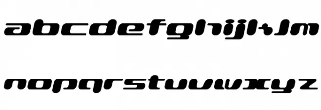21 Oblique Font LOWERCASE