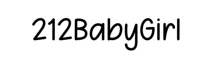 212 Baby Girl  フリーフォントのダウンロード