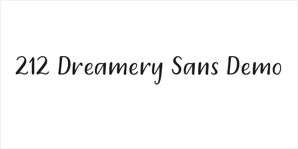 212 Dreamery Sans Demo Logo