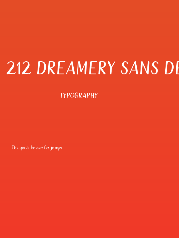 212 Dreamery Sans Demo Poster