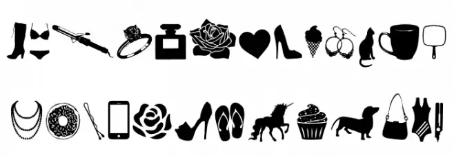 212 Girly Stuff Caratteri MINUSCOLO