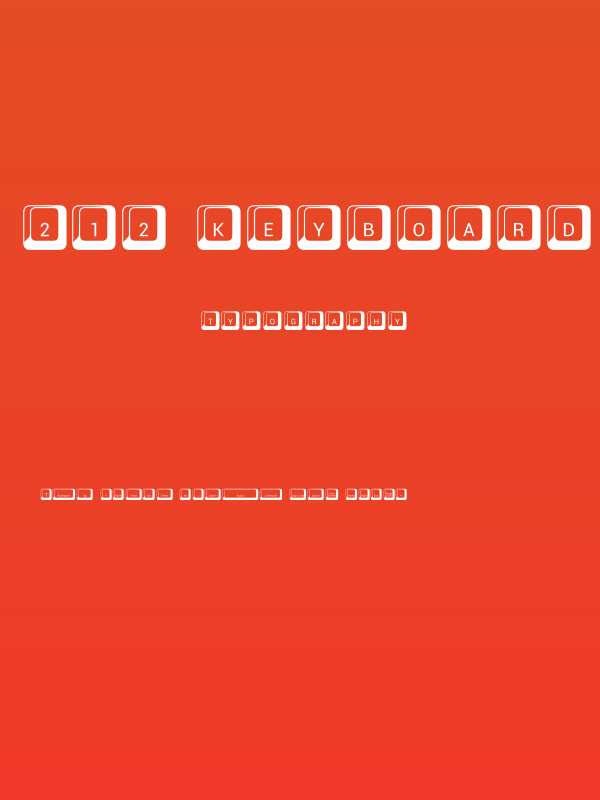 212 Keyboard Poster