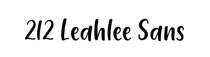 212 Leahlee Sans  les polices de caractères gratuit tlcharger