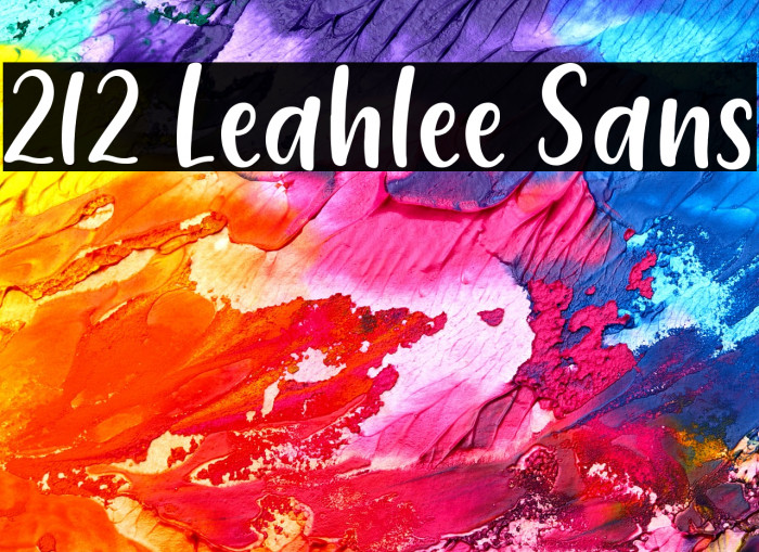 212 Leahlee Sans Example 1