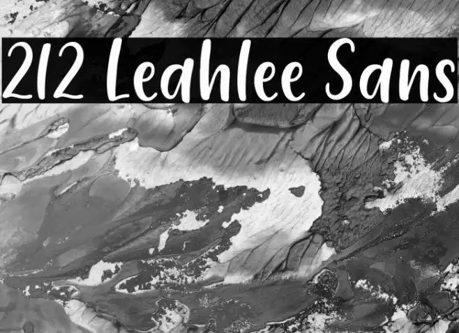 212 Leahlee Sans Шрифта examples