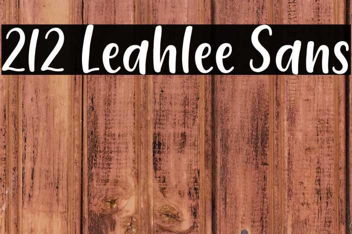 212 Leahlee Sans Example 2