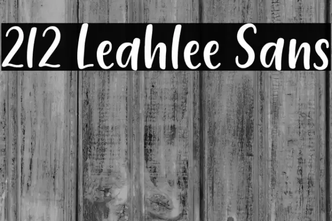 212 Leahlee Sans Шрифта examples