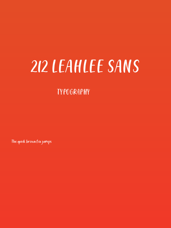 212 Leahlee Sans Poster