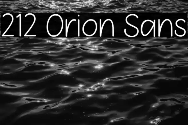 212 Orion Sans Fonte examples