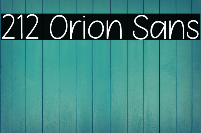 212 Orion Sans Example 3