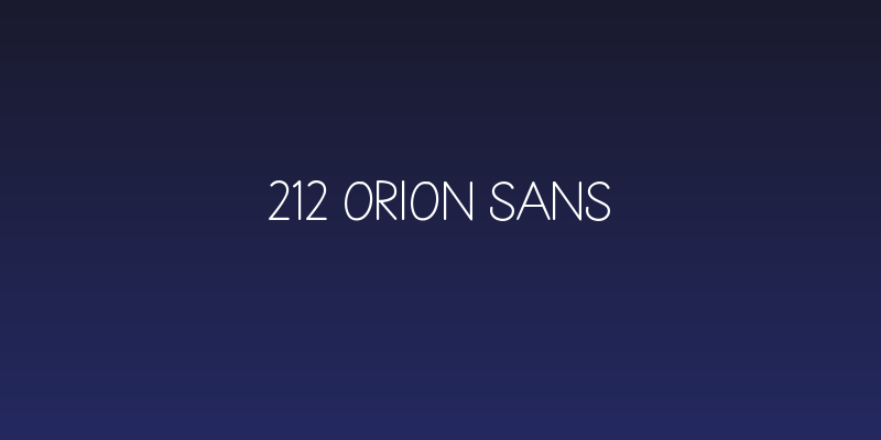 212 Orion Sans Social Header