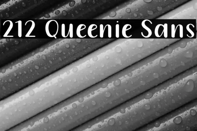 212 Queenie Sans Font examples
