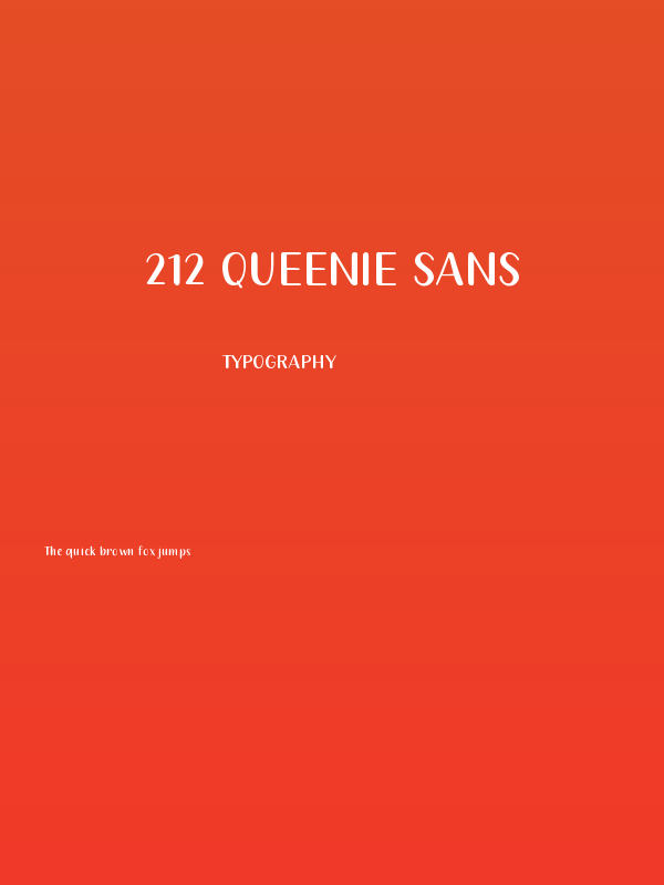 212 Queenie Sans Poster