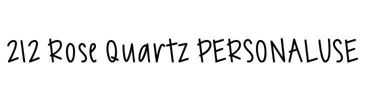 212 Rose Quartz PERSONALUSE  フリーフォントのダウンロード
