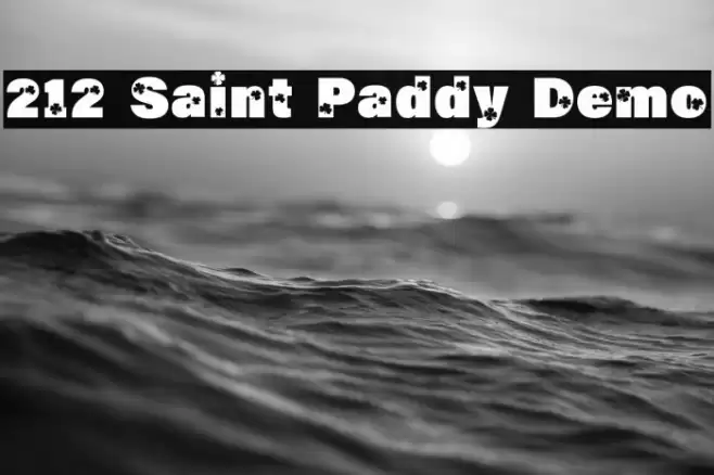212 Saint Paddy Demo Fonte examples