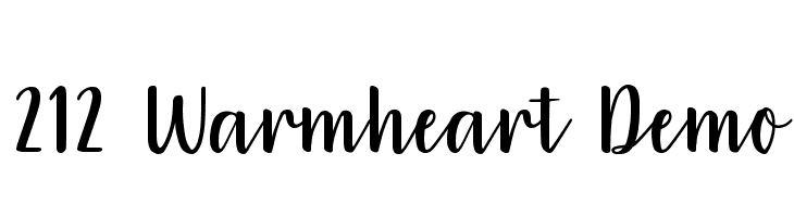 212 Warmheart Demo  Free Fonts Download