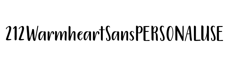 212 Warmheart Sans PERSONAL USE  baixar fontes gratis