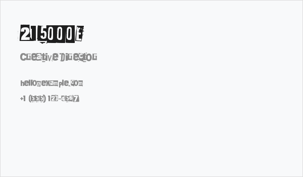 215000E Business Card