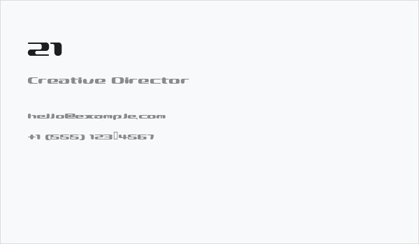 21 Business Card