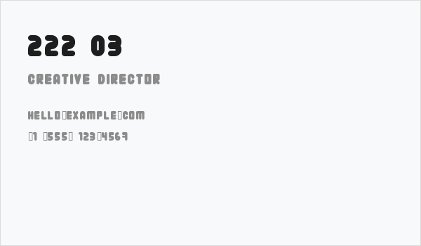 222 03 Business Card