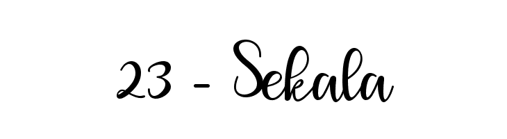 23 - Sekala  font caratteri gratis