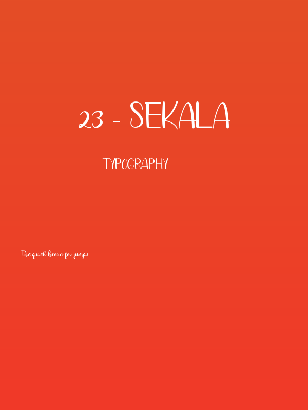 23 - Sekala Poster