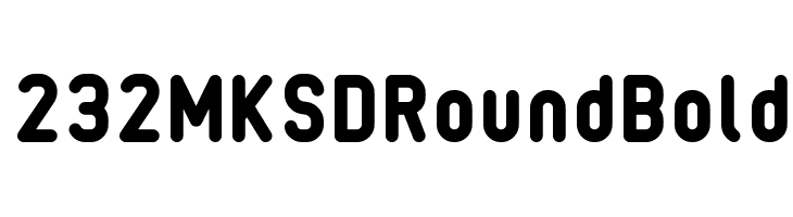 232MKSDRoundBold  Free Fonts Download
