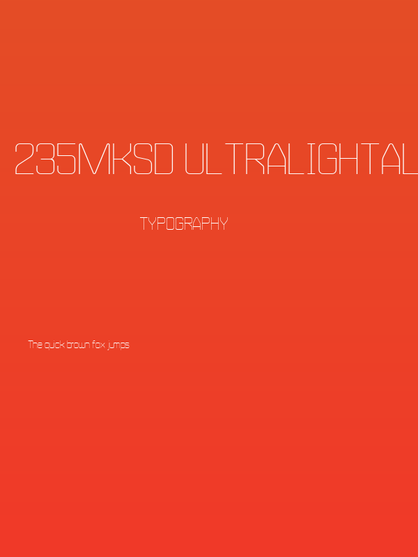235MKSD UltraLightAl Poster