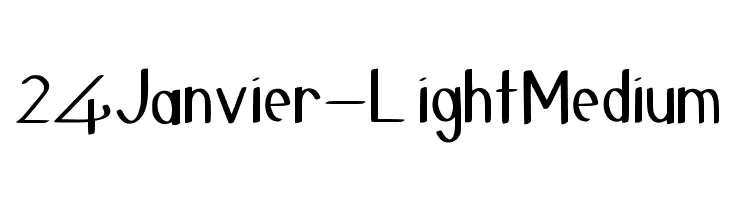 24 Janvier - Light Medium Font