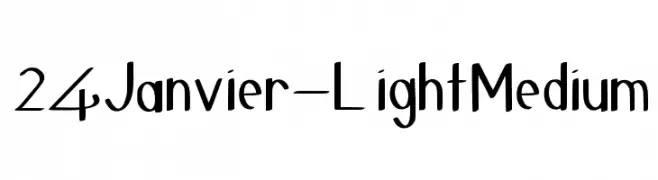 24 Janvier - Light Medium  Descarca Fonturi Gratis