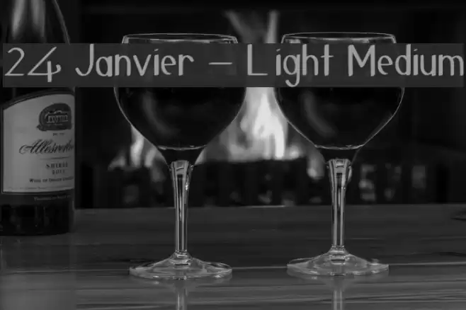 24 Janvier - Light Medium Polices examples