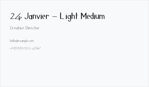 24 Janvier - Light Medium Business Card
