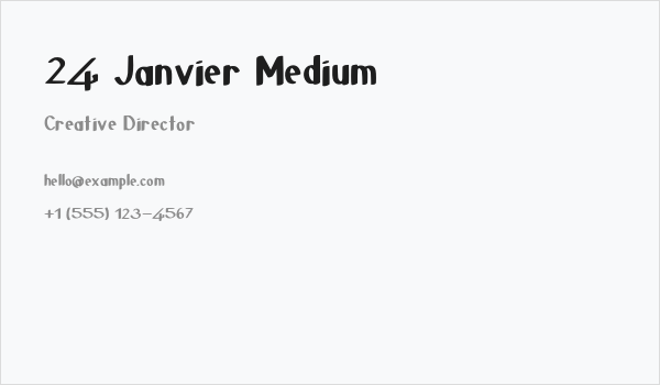 24 Janvier Medium Business Card