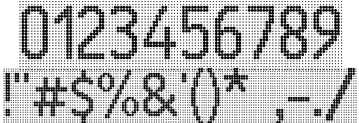 24 LED Grid Font OTHER CHARS