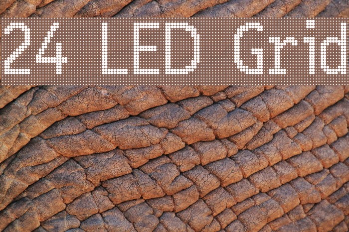 24 LED Grid Font examples