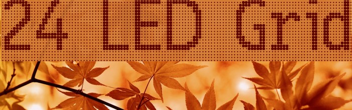 24 LED Grid Font examples