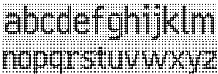 24 LED Grid Font LOWERCASE